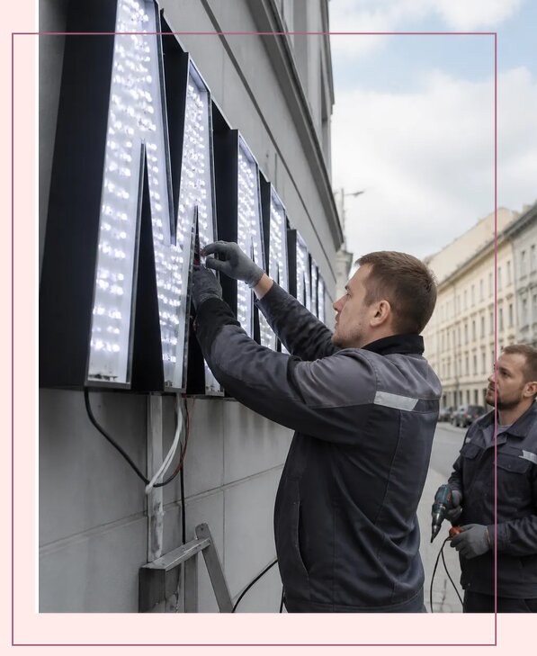 Изготовление и монтаж светодиодных LED вывесок в Димитровграде